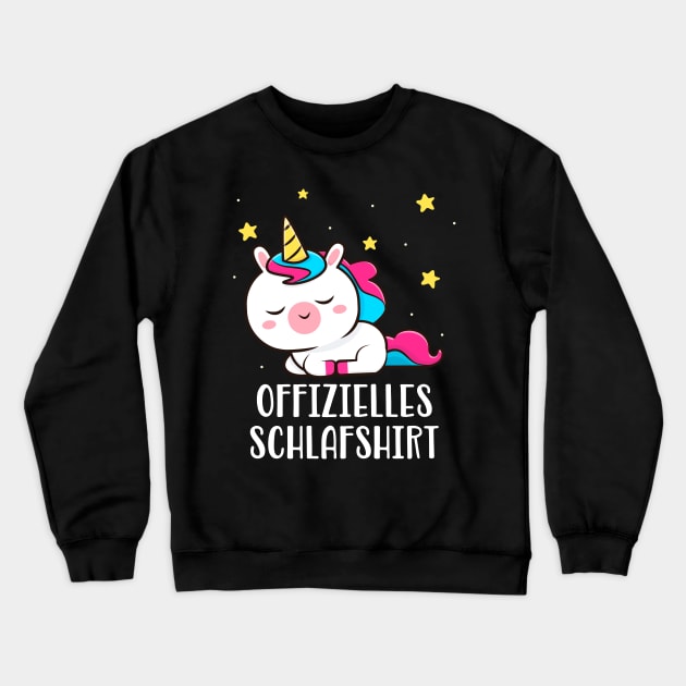 Süßes Einhorn Offizielles Schlafshirt Schlaf Crewneck Sweatshirt by Foxxy Merch